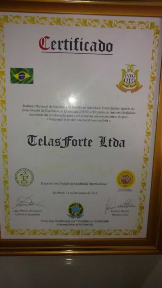 Certificado de Qualidade